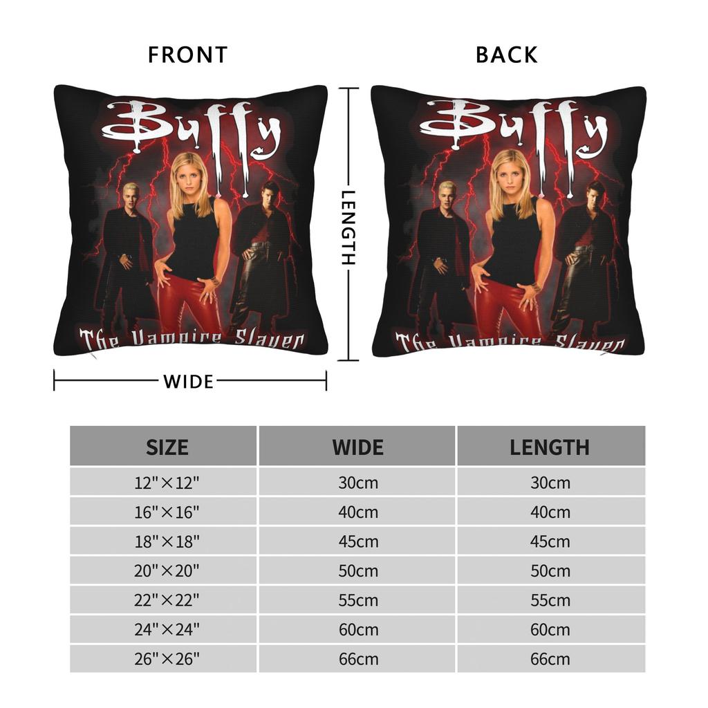 Decorative Pillowcases Buffy the Vampires Slayers Merch Home Horror Movie Pillow Case Cover Square Multi-Size