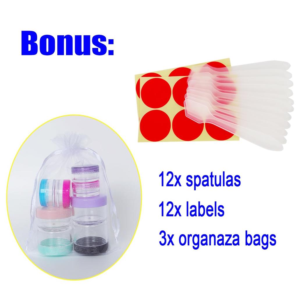 Wopanxye Cream Cream Cosmetic Refill Lip Small Cream Handmade Cosmetic Set of Clear Storage Small Transparent White Lid Included Container, Jar,