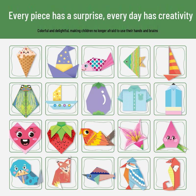 3D Origami Puzzle Book for Kids: Thick Paper Craft & Concentration Training