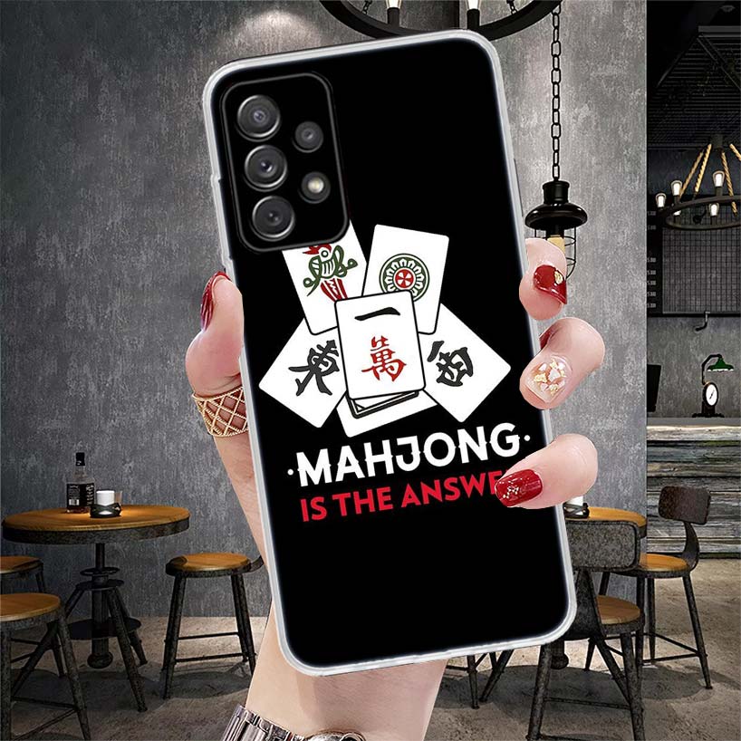Creative Mahjong Phone Case For Samsung Galaxy A12 A22 A32 A52 A72 A02S A51 A50S A71 A70 A31 A20S Note 20 Ultra S10 A10S Galaxy