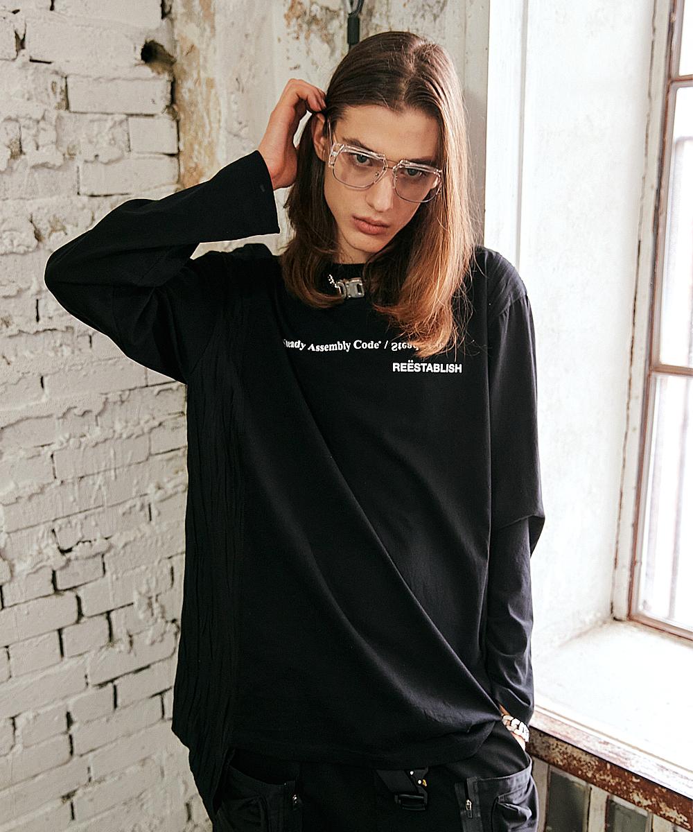 Saek Studio Pleats Side Long Sleeve Black Black/L