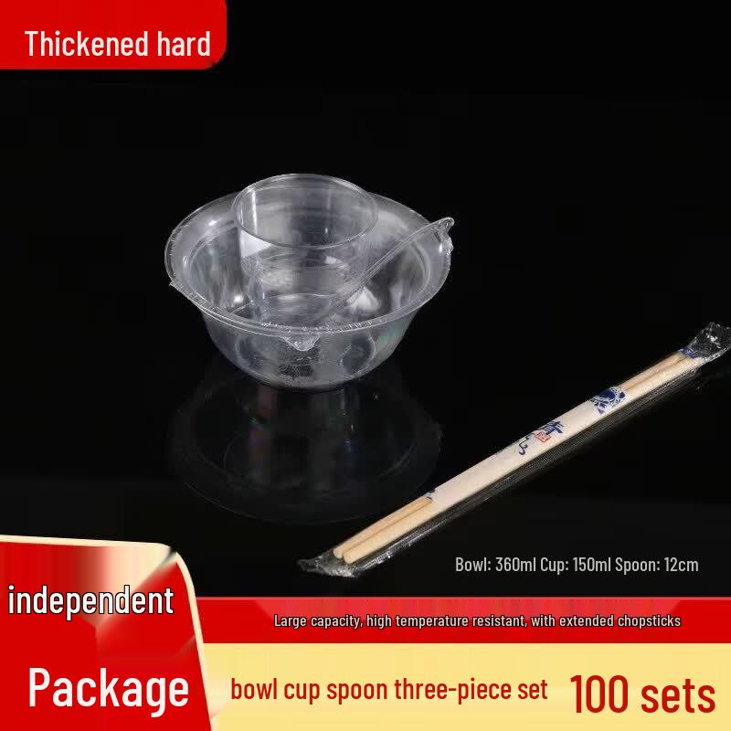 Yingtang 360 Disposable Plastic Tableware Set (100 Sets)