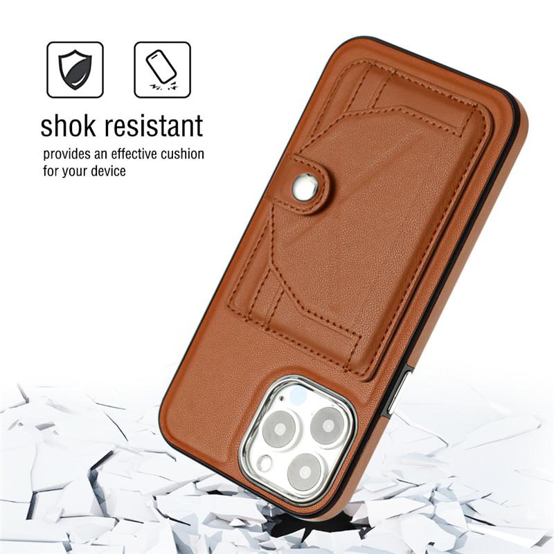 Retor Leather Wallet Card Slot Telefonveske for iPhone 15 Ultra 14 Plus 13 12 11 for Samsung Galaxy S23 S22 S21 FE A54 A34 A14 A53 A13 Flip Stand Cover