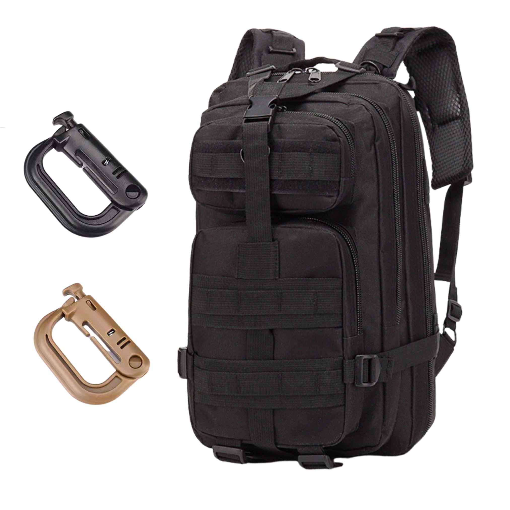 

Тактичний військовий рюкзак 30 л із системою Molle для та та Чорний W&C Піші прогулянки, Кемпінг, Страйкбол, Більше, Компактний, Міцний, Зносостійкий, чорний