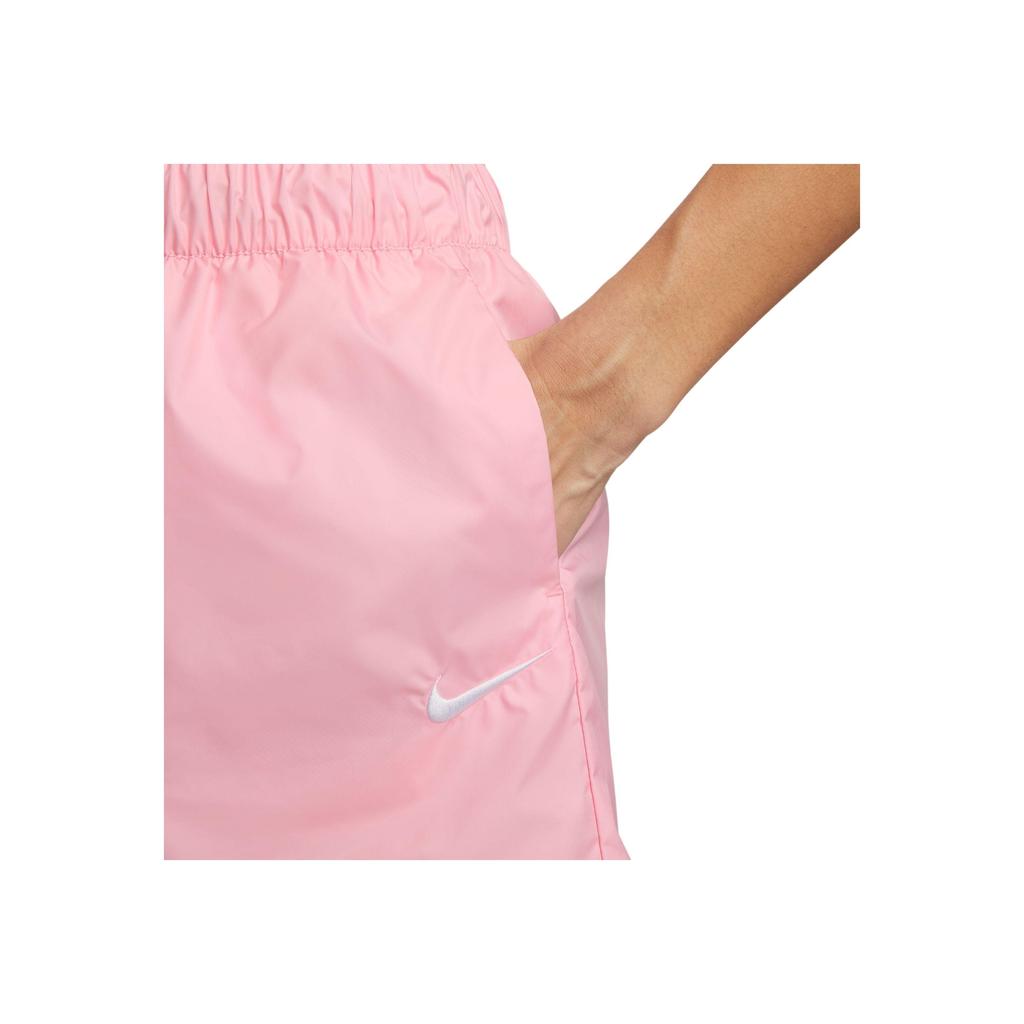 Nike Sportswear Essentials Solid High-Waist Straight Regular Shorts Women Bottoms Pink DM6761-690