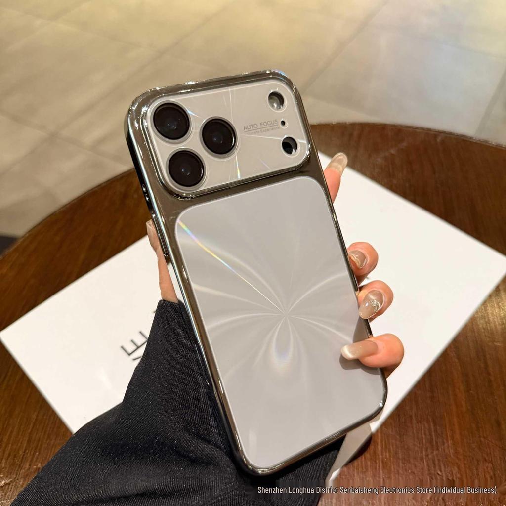 Aurora Plated Phone Case for iPhone 17 Pro Max with Lens Protector and Drop-Proof Protection