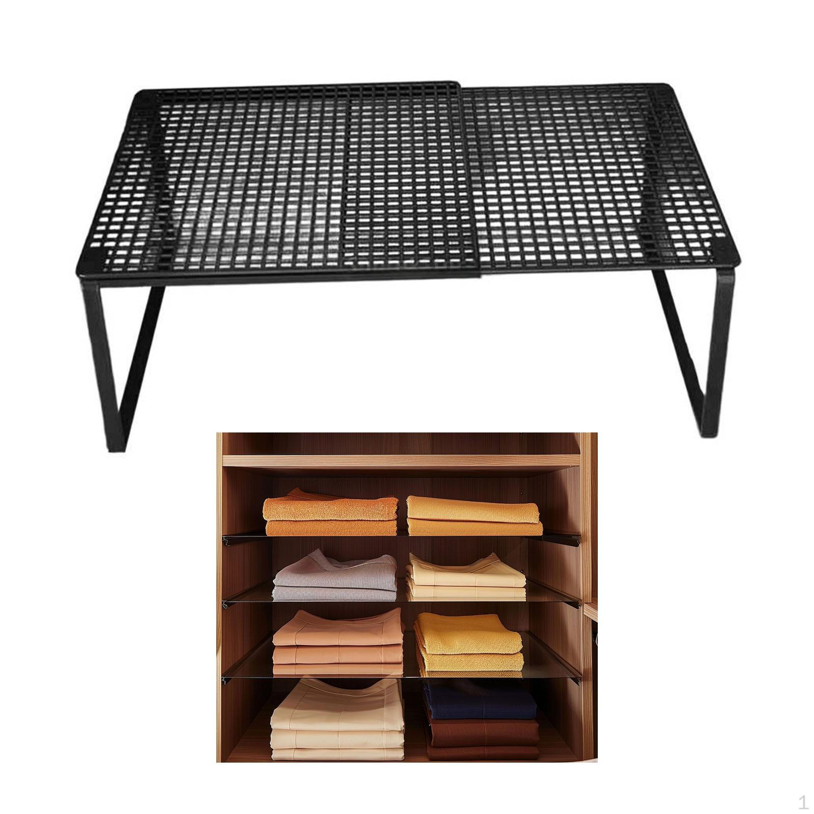 

Adjustable Expandable Pantry Storage Shelf, Space Saving Cabinet, Stackable Organizer, Office Cup S