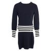 CHANEL [Good condition/Domestic regular] P55370K07271 CC Logos 100% cashmere knit dress 34 NavyUsed