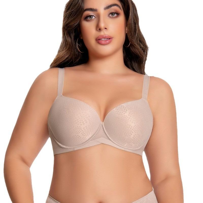 

Large Size Underwear Women s Large Anti-sag Push Up Breathable Big Cup Bra 40E бежевий