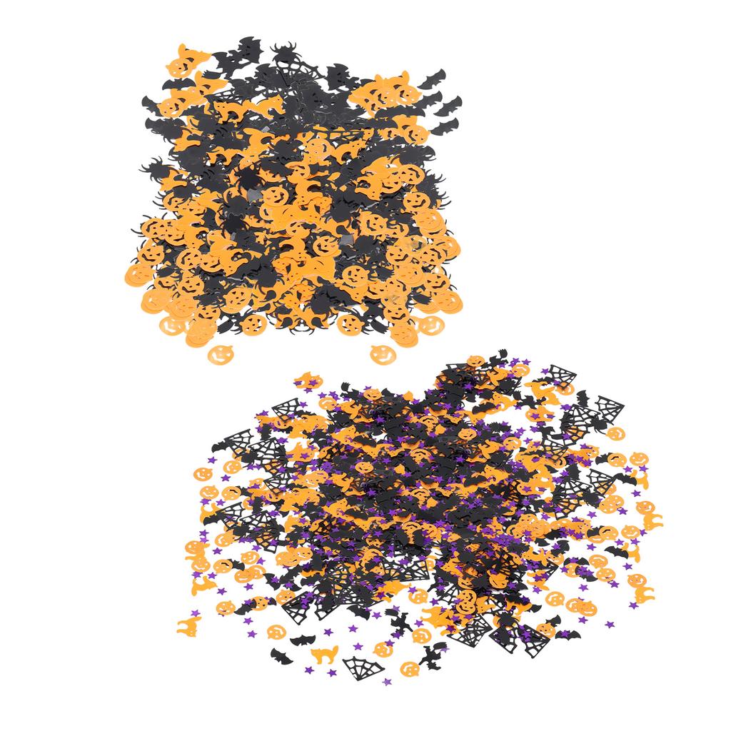 200g Halloween Confetti Halloween Party Table Scatter Confetti Pumpkin Spider Webs Foil Metallic Seq