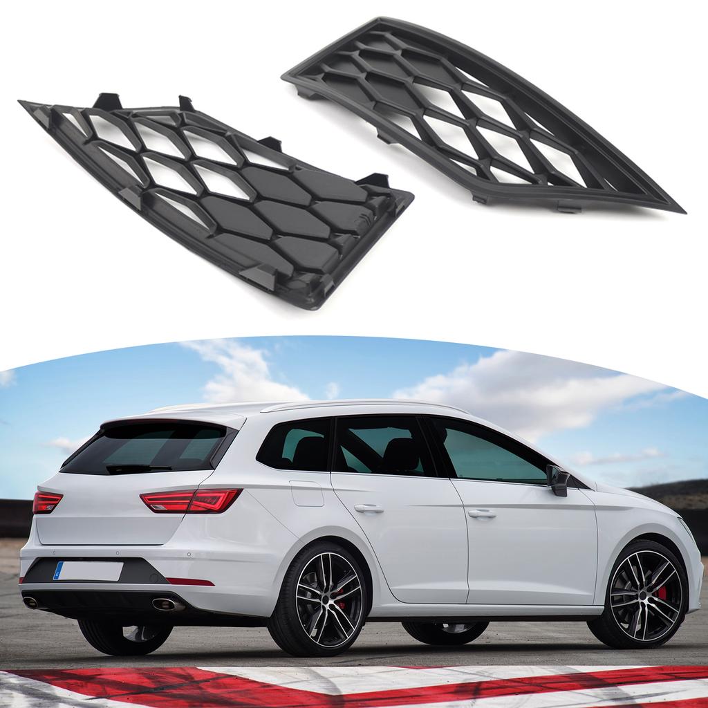1 Pair Side Front Bumper Lower Bezel Grille 5F0853665C 5F0853666C Front Bumper Fog Light Cover for SEAT Leon SC ST 5F 2012-2017