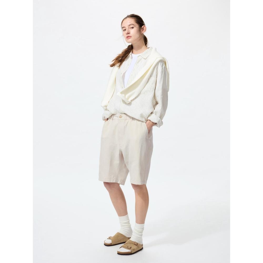 Uniqlo Japan Linen Blend Shorts