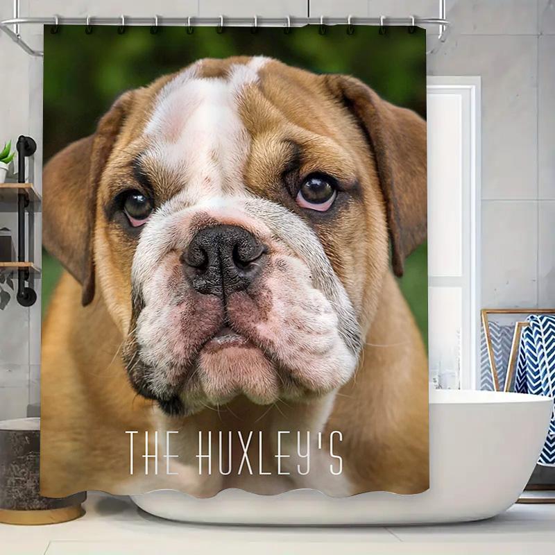 

Customize Your Bathroom Decor With Our Pet Portrait Shower Curtain The Huxley S Edition W60H190(CM)-1 Pcs