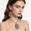 Vintage Fashion Necklace Bohemian National Style Long Exaggerated Personality Clothing Chain Women With Accessories Necklaces Earrings Set