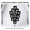 Geometric Sculpture with Marble Base Freestanding for Living Room, Office