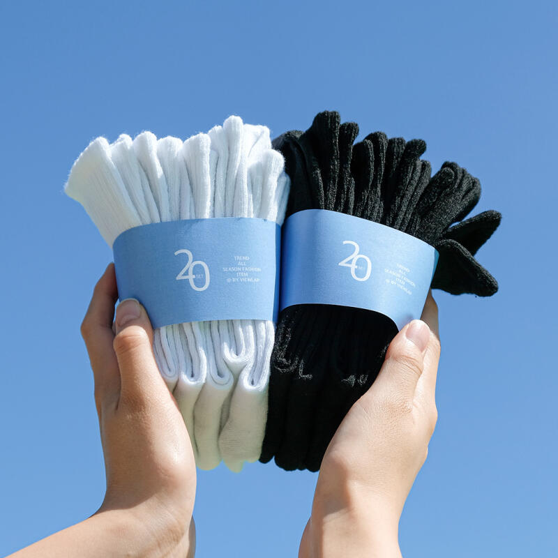 [Set of 20] 20 sets of plain long socks White 20-piece set
