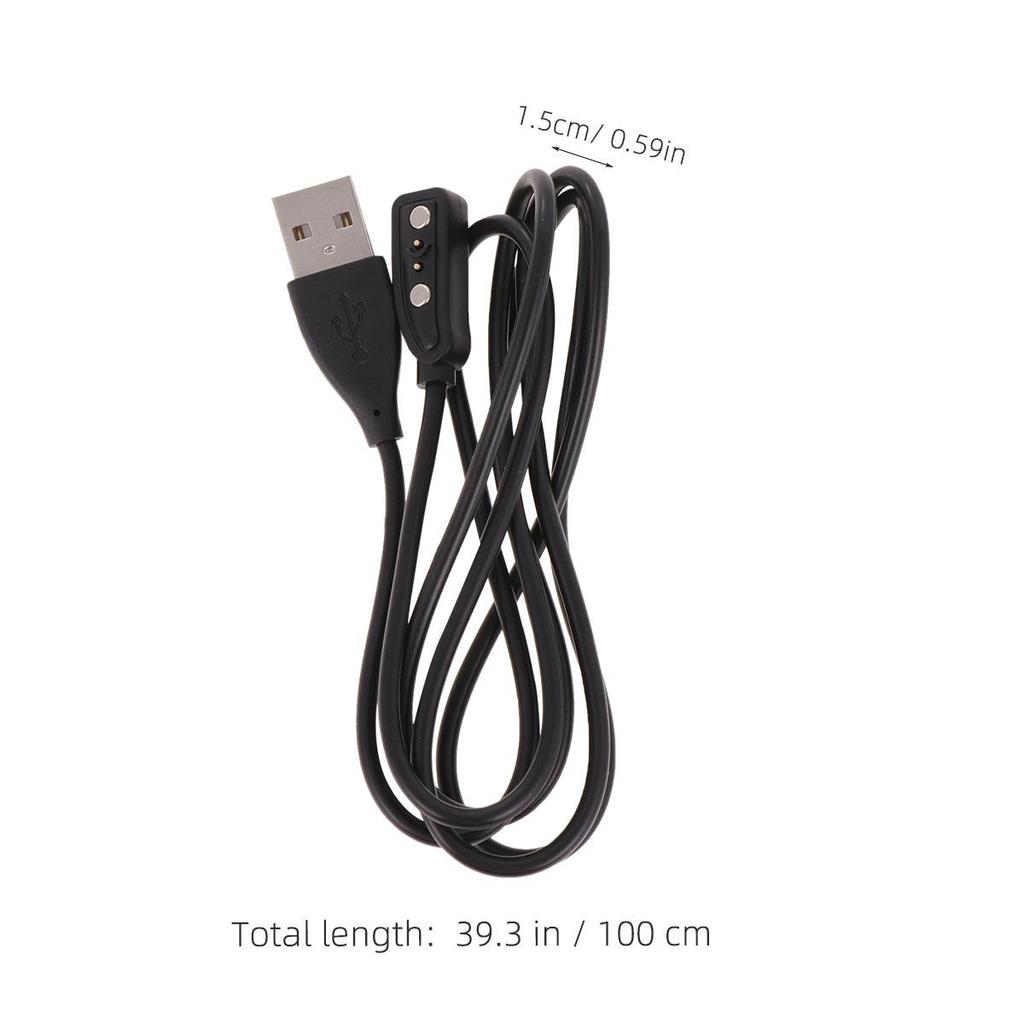 USB Magnetic Charging Cable Fast Cord for Pebble 3 Smart Watch Black Cable Charging Cord