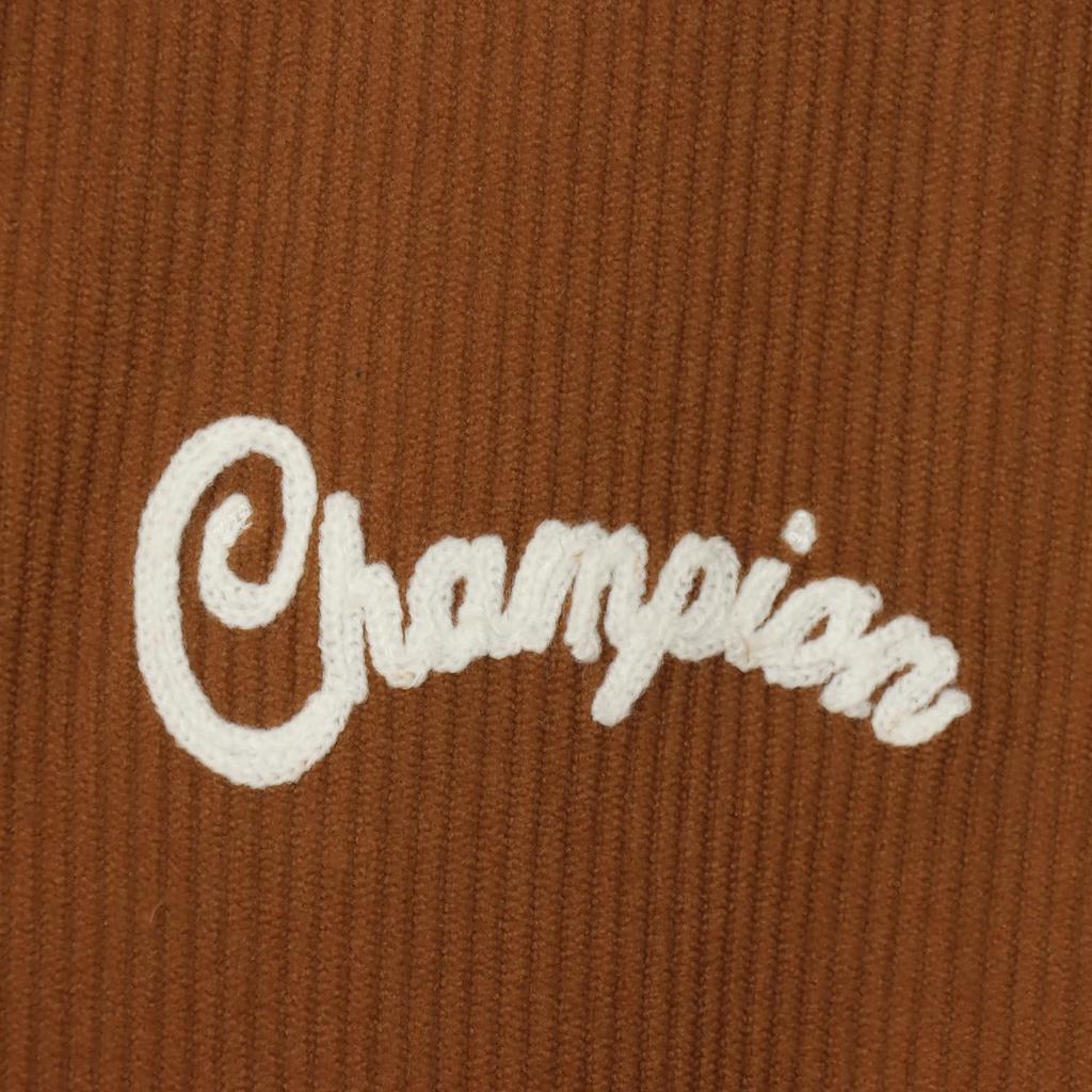 Champion Long Sleeve Graphic Logo Print Snap Jacket in Mocha Women's (CW-A603)
