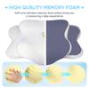 Ergonomic Memory Foam Pillow Orthopedic Neck Support for Side Back Sleepers Ice Silk Pillowcase Ideal Christmas New Year Gifts