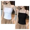 Women's Stylish Double Strap Camisole with Chest Pads - Beautiful Back and Sleeveless Form-Fitting Top