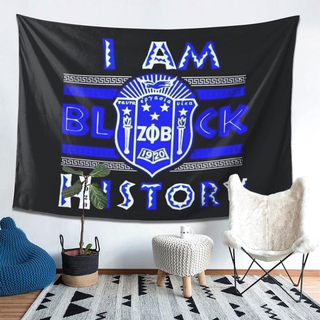 Zeta Phi Beta Greek Letter 1920 ZOB Tapestry Wall Hanging Aesthetic Home Decoration Tapestries for Dorm Room