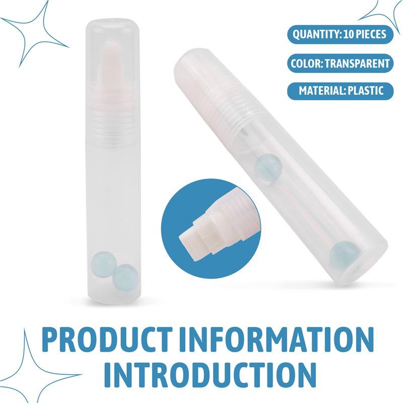 AEE4-10 Pack Refillable Acrylic Paint Markers White Paint Marker Pens 15Mm For Rock Painting Wood
