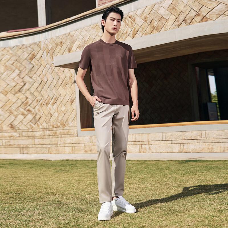 Seven Elite Plaid Jacquard Short-Sleeve T-Shirt