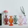 Einfache Glas Blumenvase Hydroponik Flasche für Schreibtisch Blumenarrangement für Wohnzimmer Heim Büro Dekoration