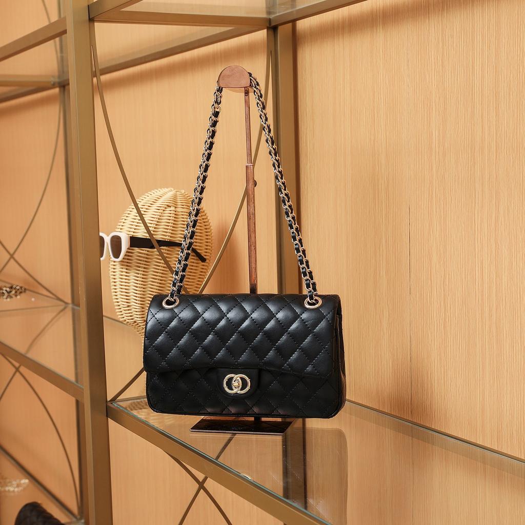 Xiaoxiangfeng CF Mřížkovaná Řetízková Taška Klasická Podpažní Trendy Dámská Nová Módní Univerzální Jednoramenná Crossbody