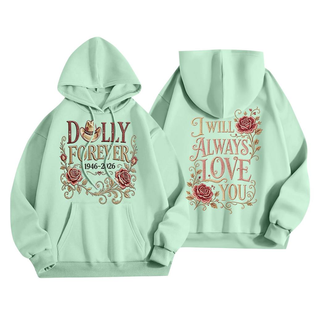 Women's Casual Loose Fit Hoodie with Letter Graphic