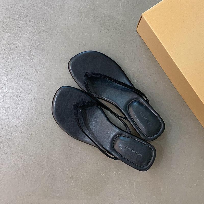 Fashion Fashion Round Toe Ladies Wedges Slippers Shoes Footwear Low Heel Women Slippers Wedges Shoes Female Slides Sandals Flip flops