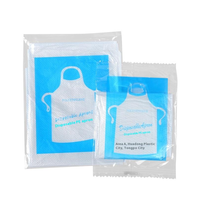 Disposable Aprons For Adults Transparent Waterproof Oil-Proof Disposable Apron Hot Pot Barbecue Kitchen Supplies