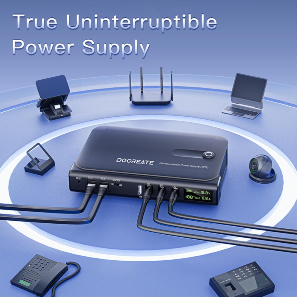 AC85 - 265V 36W UPS Uninterruptible DC Power Supply DC1036L 5V 9V 12V 24V Router Optical Cat Monitor Backup Charger Cell Phone