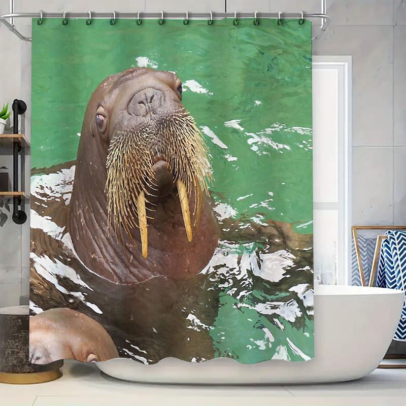

Arctic Fox Shower Curtain Waterproof Forest Animal Bathroom Decor Nature Wildlife Tapestry Vintage Home Decor Modern Farmhouse S 90x180cm