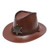 Outdoor Straw Hat Men's Summer Seaside Beach Hat Western Cowboy Hat Men's Mountaineering Sun Hat Sunscreen Sun Hat