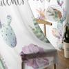 Succulent Cactus Modern Tulle Curtains For Living Room Bedroom Home Kitchen Window Sheer Curtains