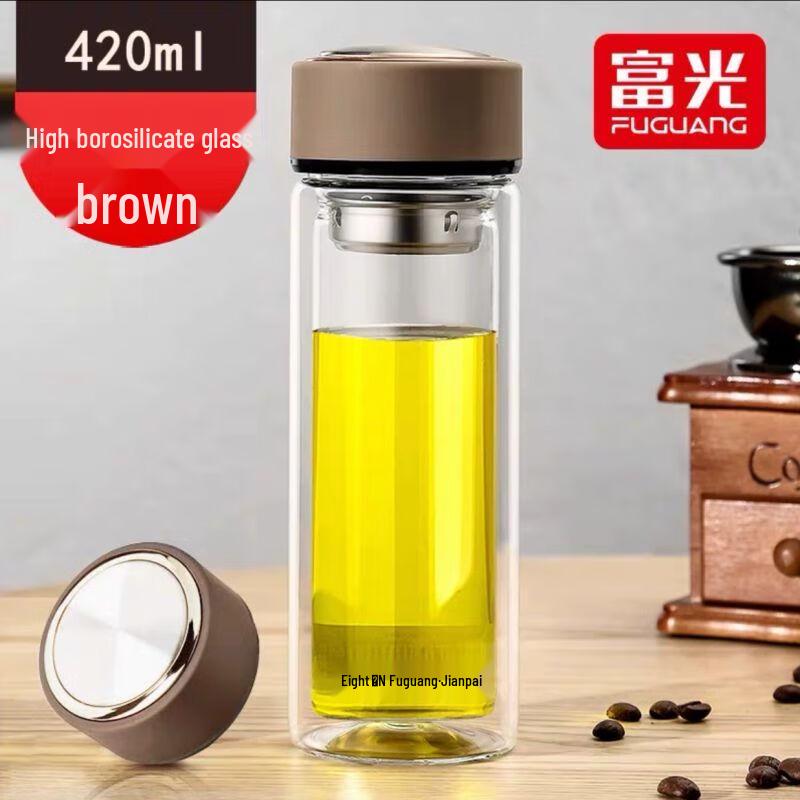 Fuguang Double-Layer Glass Tea Infuser Bottle