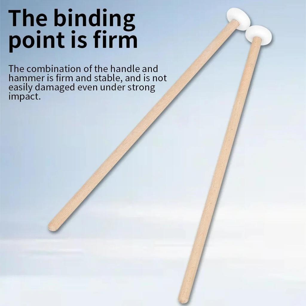 Nylon Drumsticks Timpani Mallets 1 Pair Nylon Head Wood Handle Drum Sticks Percussion Instrument Parts Accessaries