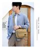 Men's Retro Fashion Canvas Crossbody Bag - Breathable, Solid Color Design