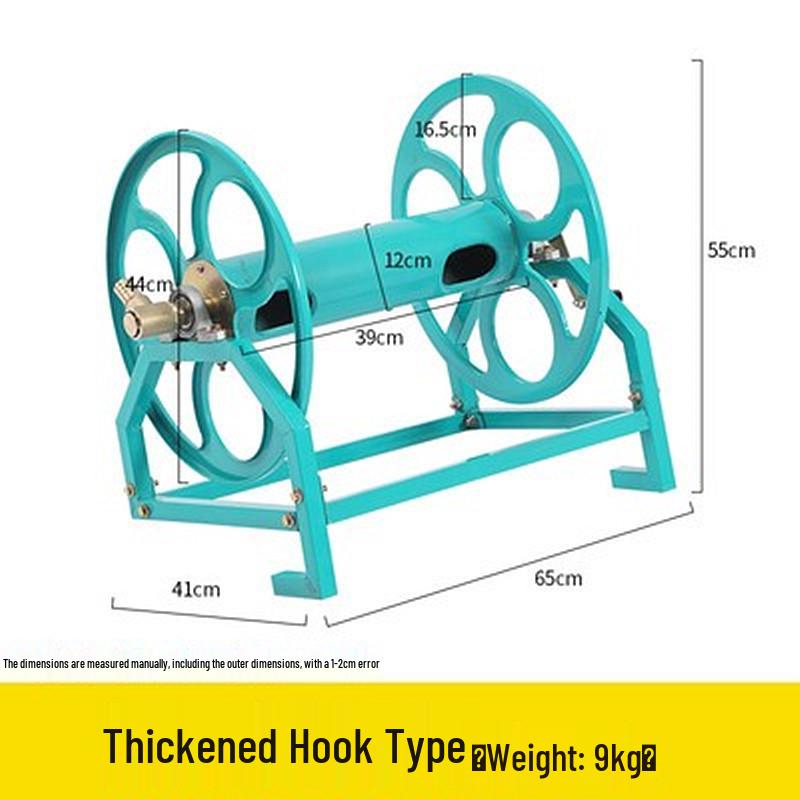 High-Pressure Gasoline Sprayer Hose Reel with Hand-Crank Storage Winding Rack