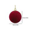5/10Pcs Velvet Christmas Ball Ornaments Red White Xmas Tree Hanging Pendants Diy Home Party Christmas Decoration  Year Gifts