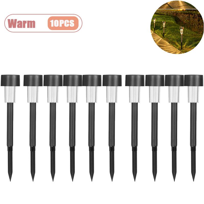 Splash Proof Solar Tube Lights Stainless Steel Outdoor Lighting for Garden Pathway Deck Driveway Holiday Party