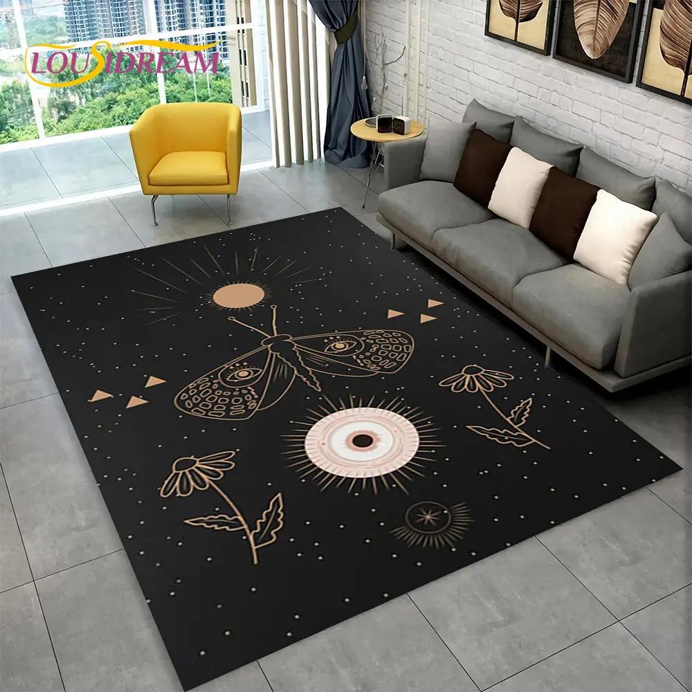 Ouija Tarot sorcellerie gothique tapis, tapis pour salon chambre canapé paillasson décoration, enfants jouent tapis de sol antidérapant