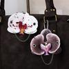 Creative Simulation Flower Bag Pendant Exquisite Phalaenopsis Orchid Lily Keychain Backpack Decoration Accessories Gifts