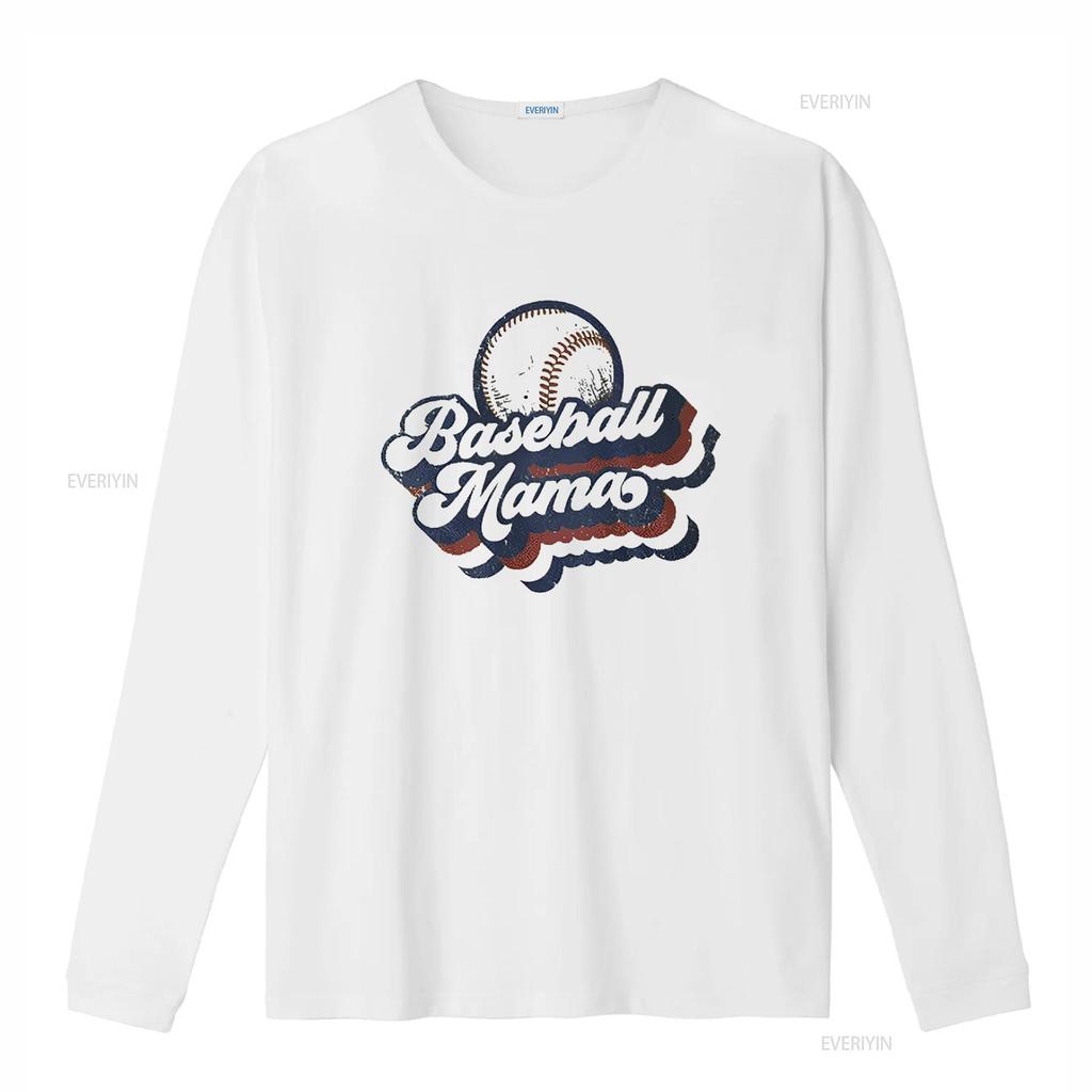 Womens Vintage Baseball Mama Mom T Shirt White vintage Washed Stylish Versatile streetwear Soft Slightly Comfortable homme