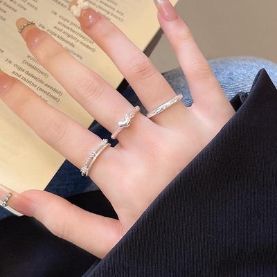 Elegant Zircon Peach Heart Stackable Ring - Versatile High-End Index Finger Style