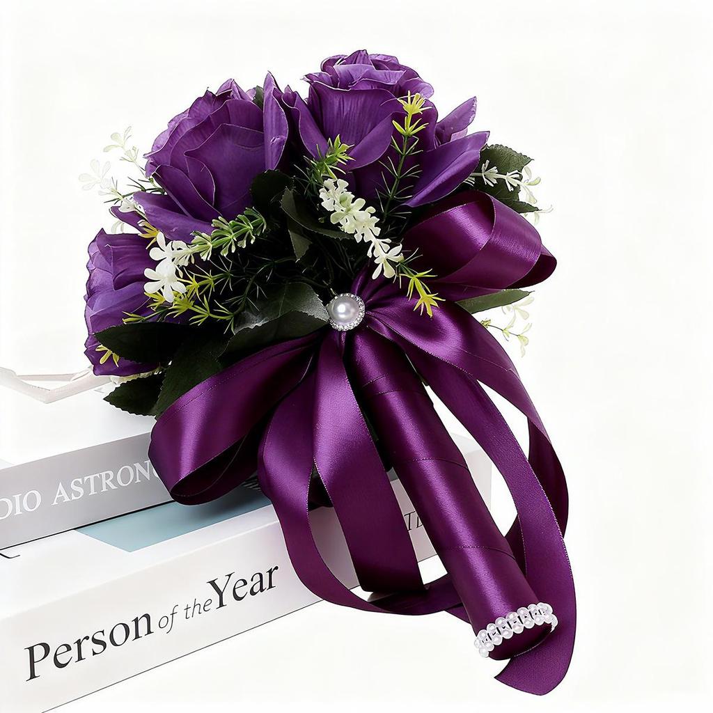 Cross-Border Rose Bouquet for Western Weddings: Handheld Bridal & Bridesmaid Flowers
