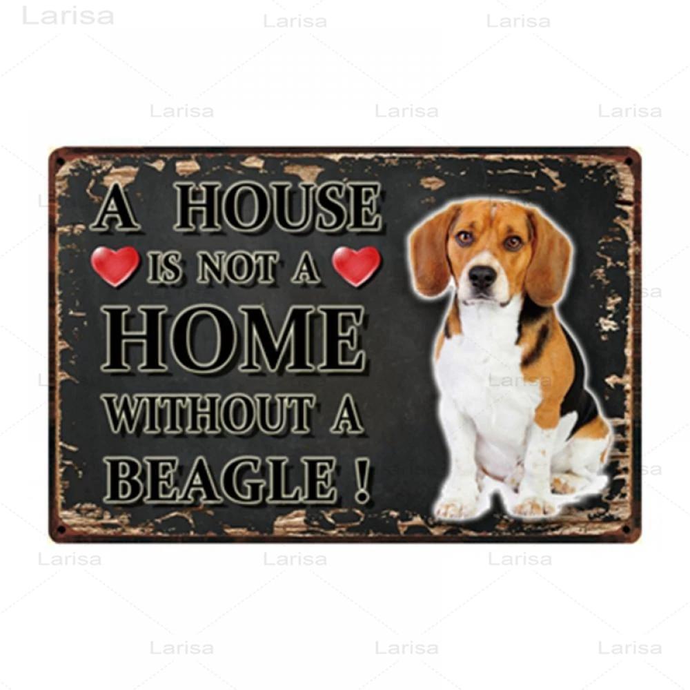 Pets Animal Dog Metal Poster Pitbull Bulldog Chihuahua Tin Sign Vintage Plate Home Decor Bar Pet Shop Wall Art Metal Painting