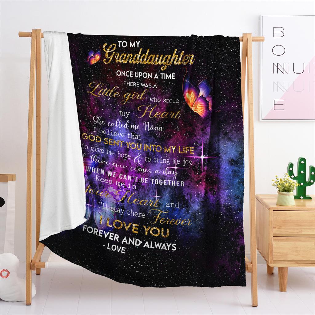 Blanket Flannel Blanket Emotional Handwritten Letter English Letter 2D Digital Printing Blanket Blanket