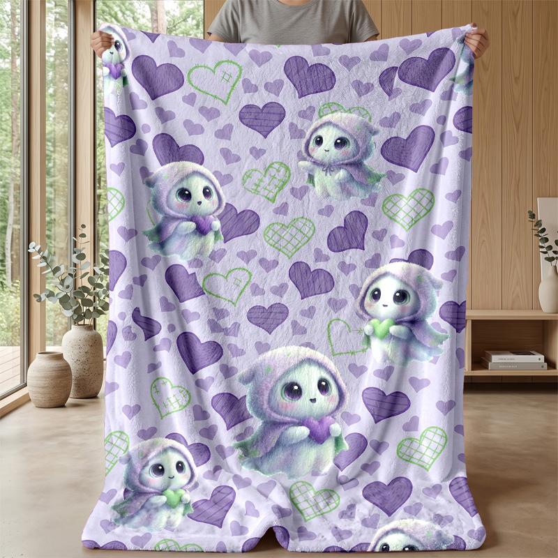 Cute Frog with Mushrooms blanket Personalized Name Flannel Blanket Soft Cozy Plush Throw for Sofa Bed Lightweight Home Decor